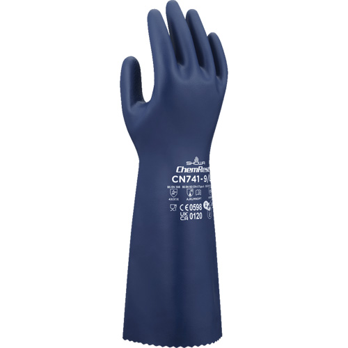 Gants r&eacute;sistants aux produits chimiques CN741, Taille Petit/7, 15" lo, Nitrile, 15 mils Kelford