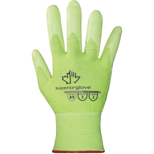 Gants haute visibilit&eacute; r&eacute;sistants &agrave; la coupe S21TXUGFN, Taille 5/2T-petit, Calibre 21, Rev&ecirc;tement Nitrile, Enveloppe en TenActiv, ASTM ANSI niveau A9 Kelford