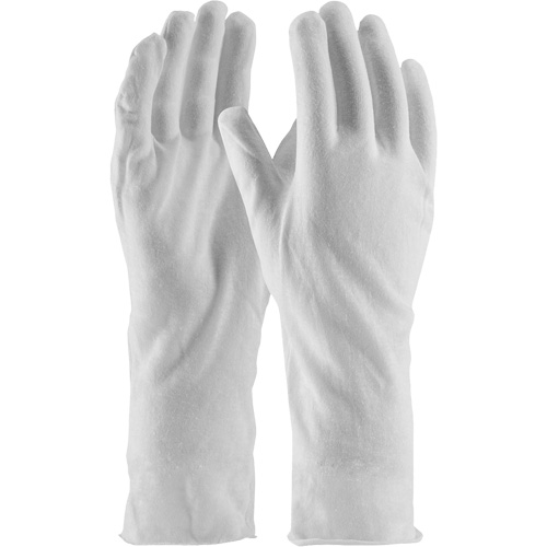 CleanTeam&reg; Premium Inspection Gloves, Cotton, Unhemmed Cuff, One Size Kelford