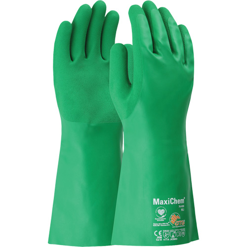 Gants r&eacute;sistants aux produits chimiques ATG MaxiChem, Taille Petit, 14" lo, Nitrile Kelford
