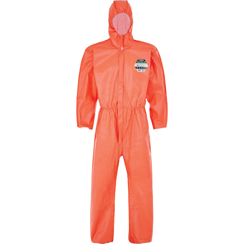 MicroMax&reg; NS Coverall with Elastic Hood, Cuffs, Waist & Ankles, Small, Orange, Microporous Kelford