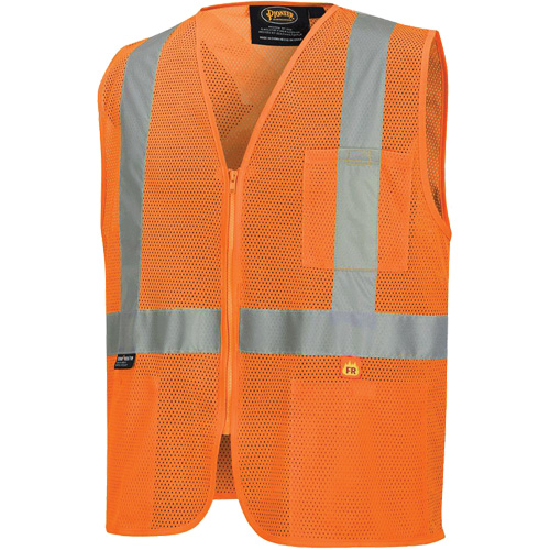 6943 Gilet de s&eacute;curit&eacute; &agrave; mailles ignifuge, Orange haute visibilit&eacute;, Petit, Polyester Kelford
