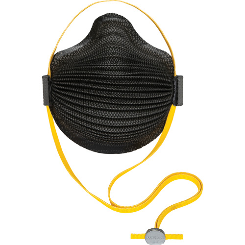 AirWave M Series Black Disposable Masks with SmartStrap&reg; & Full Foam Flange, N95, NIOSH Certified, Medium/Large Kelford
