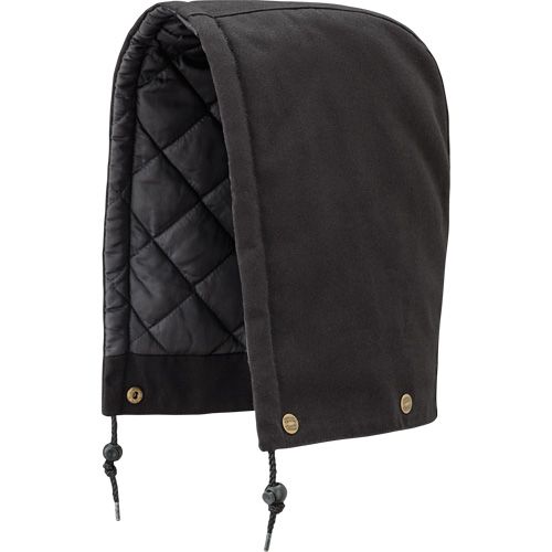 538BK Capuchon pour parka, blouson aviateur ou combinaison de s&eacute;curit&eacute; matelass&eacute;e, Noir, Coton Kelford