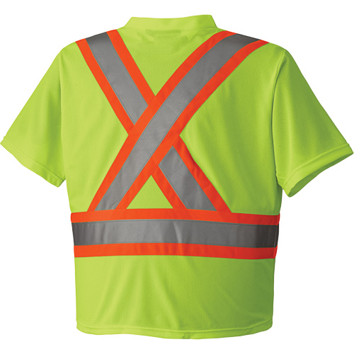 6989 Traffic Micro Mesh T-Shirt, X-Small, High Visibility Lime-Yellow Kelford