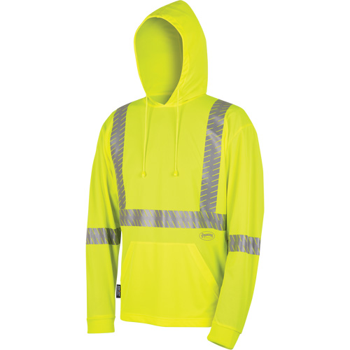 6965 Bird's-Eye Safety Hoodie, Small, High Visibility Lime-Yellow Kelford