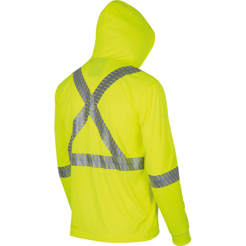 6965 Bird's-Eye Safety Hoodie, Small, High Visibility Lime-Yellow Kelford