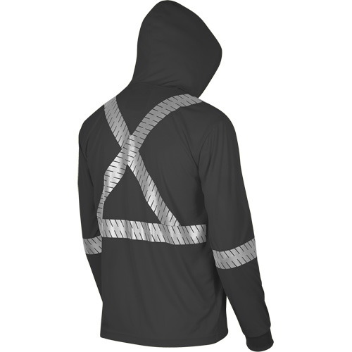 6966 Bird's-Eye Safety Hoodie, Small, Black Kelford