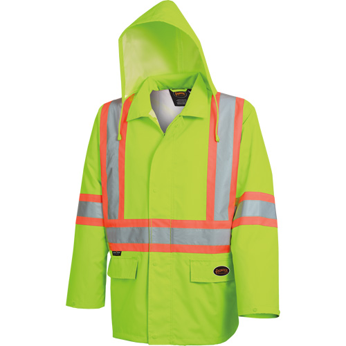 5628 Manteau de s&eacute;curit&eacute; imperm&eacute;able The Rock, Polyester/Polyur&eacute;thane, Jaune lime haute visibilit&eacute;, Petit Kelford