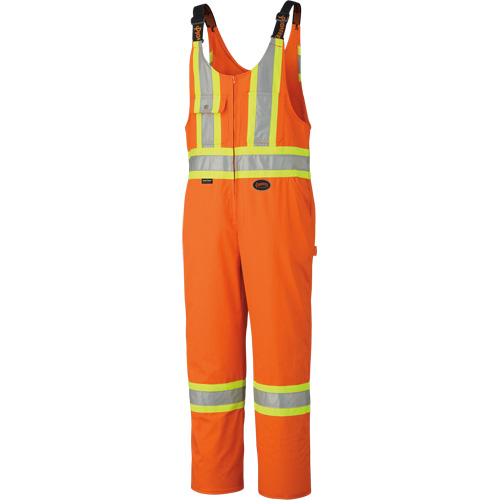 6617ZT High-Visibility Safety Overalls with Leg Zippers, Poly-Cotton, 40 (Tall), High Visibility Orange Kelford
