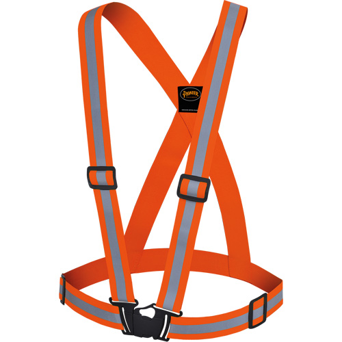 5496 High-Visibility Safety Sash, High Visibility Orange, Silver Reflective Colour, One Size Kelford