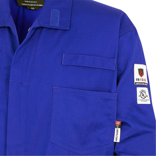 7779T FR-Tech&reg; 88/12 Arc Rated Flame Resistant Coveralls, Size 40 (Tall), Royal Blue, 10 cal/cm² Kelford