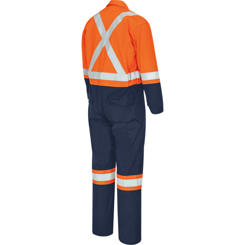 7702BBT FR-Tech&reg; 2-Tone Safety Coverall, Size 40 (Tall), Navy Blue/Orange, 10 cal/cm² Kelford