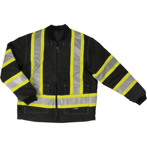 Ripstop 4-in-1 Safety Jacket, Polyester, Black, X-Small Kelford