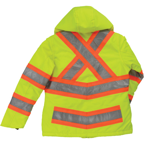 Manteau de s&eacute;curit&eacute; isolant et extensible pour femmes, Polyester, Jaune lime haute visibilit&eacute;, Petit Kelford