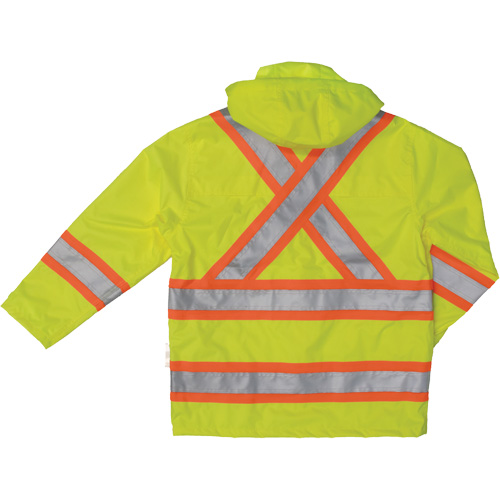 Manteau de s&eacute;curit&eacute; imperm&eacute;able en tissu ind&eacute;chirable Ripstop, Polyester, T-petit, Jaune lime haute visibilit&eacute; Kelford