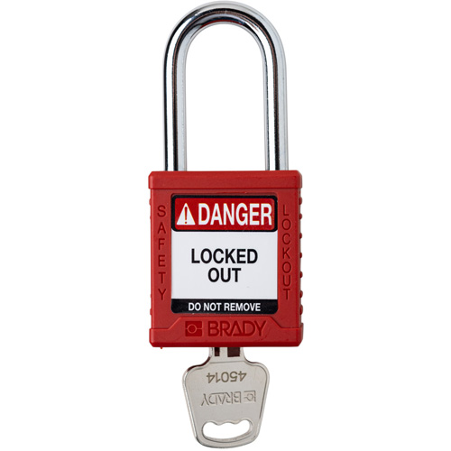 Cadenas de verrouillage Velocity, Rouge, Cl&eacute;s diff&eacute;rentes, Nylon, Largeur de 1-1/2" Kelford