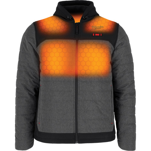 Veste chauffante M12 QuietShell avec pile, Hommes, Petit, Gris Kelford