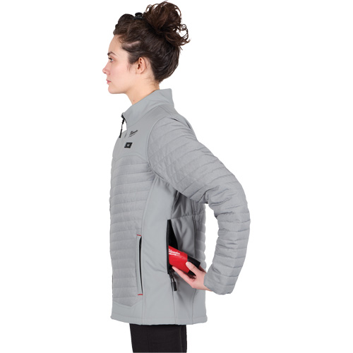 Manteau chauffant M12 Axis avec pile, Femmes, 2T-Grand, Gris Kelford
