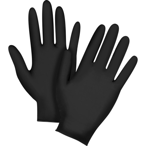 Emballages de gants jetables pour machine distributrice, Petit, Nitrile, 5 mils, Sans poudre, Noir, Classe 2 Kelford