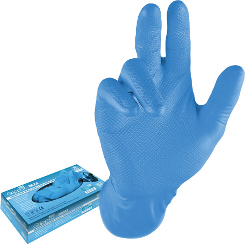 Gants jetables, 3T-Grand, Nitrile, 8 mils, Sans poudre, Bleu Kelford