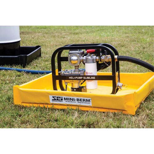 Yellow PVC Mini-Berm, 40 US gal. Capacity, 4' W x 4' L x 4" H Kelford