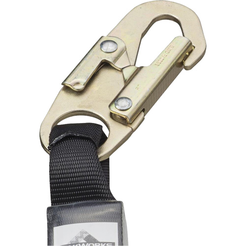SA-5500-4 Shock Absorbing Lanyard, 4', Snap Hook Center, Snap Hook Leg Ends, Galvanized Steel Kelford