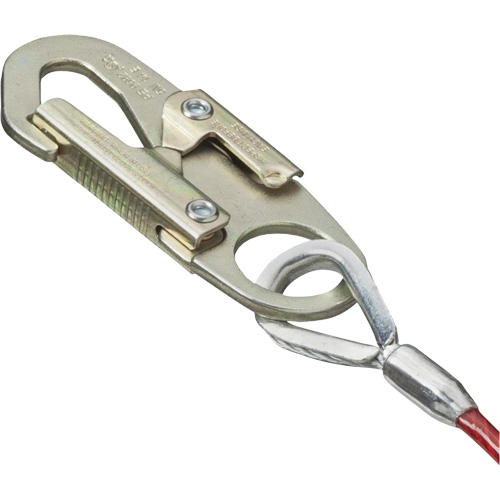 SA-5500-4 Shock Absorbing Lanyard, 4', Snap Hook Center, Snap Hook Leg Ends, Galvanized Steel Kelford
