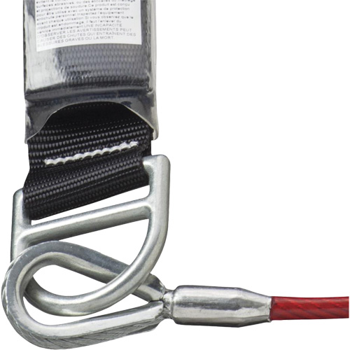 SA-5500-4 Shock Absorbing Lanyard, 4', Snap Hook Center, Snap Hook Leg Ends, Galvanized Steel Kelford
