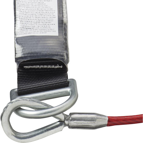 SA-5502-6 Shock Absorbing Lanyard, 6', Form Hook Center, Snap Hook Leg Ends, Galvanized Steel Kelford