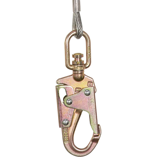 SRL-73302-60LE Self-Retracting Lifeline, 60', Galvanized Steel, Swivel Kelford