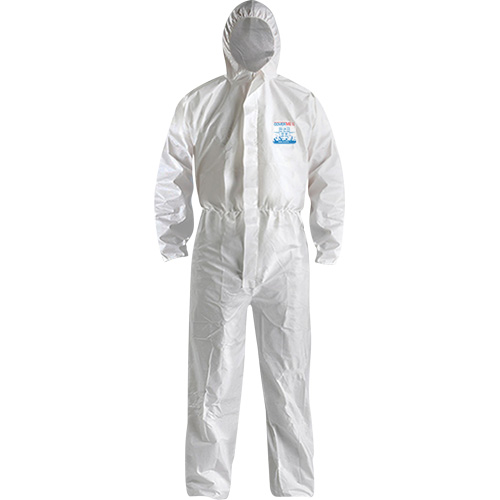 CoverMe XP1800  Type 5/6 Coveralls with Hood, X-Large, White, Microporous Kelford