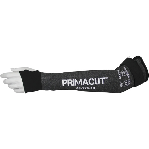 PrimaCut 68-774 Cut-Resistant Sleeve, HPPE, 18", ASTM ANSI Level A7/EN 388 Level F, Grey Kelford