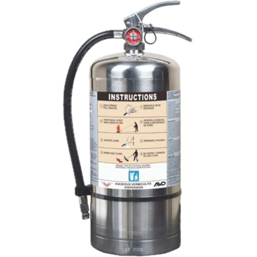 Extincteur pour la protection contre l'incendie de pile Lithium-ion, AVD, Capacit&eacute; 6 L Kelford
