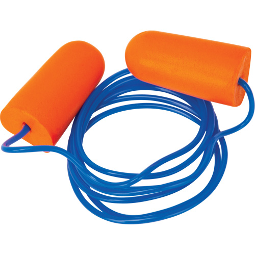 Bouchons d'oreilles en mousse, Paire - Sac en poly, Avec cordon Kelford