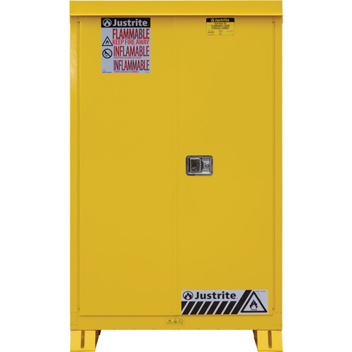 Outdoor Flammable Storage Cabinet, 45 gal., 2 Door, 43" W x 65" H x 18" D Kelford