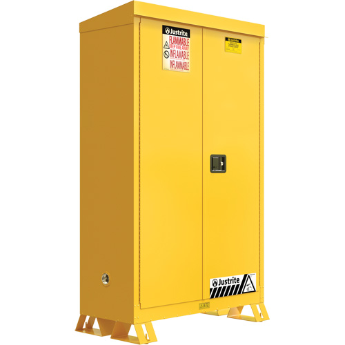 Outdoor Flammable Storage Cabinet, 45 gal., 2 Door, 43" W x 65" H x 18" D Kelford