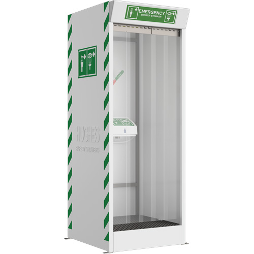 Cabine de douche d'urgence et douche oculaire/faciale couvert Kelford