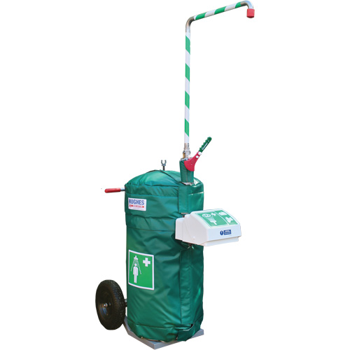 Insulated Mobile Self-Contained Emergency Safety Shower with Eye and Face Wash, 30 gal. Capacity, Meets None Kelford