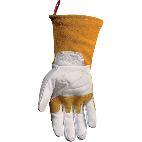 Caiman&reg; Premium TIG/MIG Welder's Gloves with FR Insulated Split Cowhide Back, Grain Goatskin, Size Large Kelford