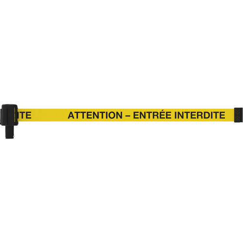 Banni&egrave;re PLUS, Attention - Entr&eacute;e Interdite, 15', Ruban Noir et jaune Kelford