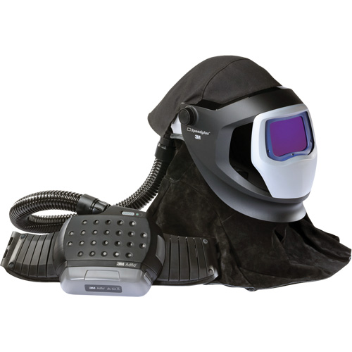 Ensemble de mise &agrave; niveau du syst&egrave;me de respirateur &agrave; &eacute;puration d'air propuls&eacute; Adflo avec casque Versaflo de la s&eacute;rie M et &eacute;cran de soudage Speedglas, Masque de soudage, Pile Lithium-ion Kelford