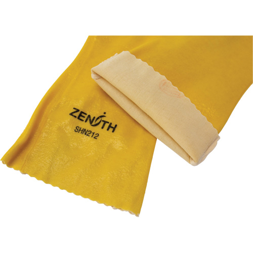 Rough-Finish Chemical-Resistant Gloves, Size 9, 14" L, PVC, Interlock Inner Lining, 47-mil Kelford