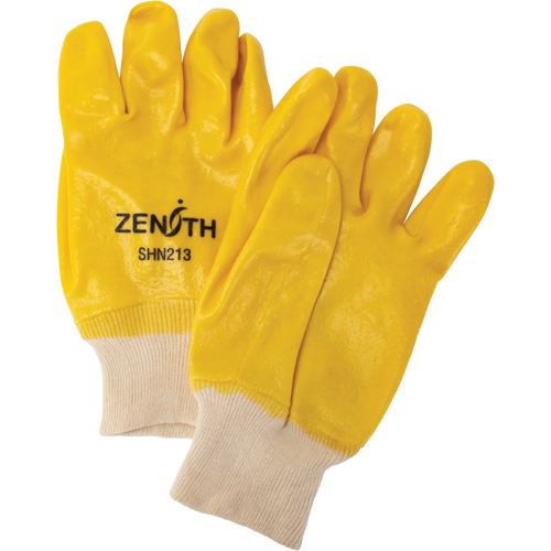 Rough-Finish Chemical-Resistant Gloves, Size 9, 10" L, PVC, Interlock Inner Lining, 47-mil Kelford