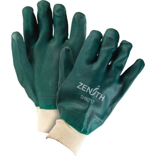Gants verts &agrave; double enduit, 10" lo, PVC, Doublure en Jersey de coton, 70 mils Kelford
