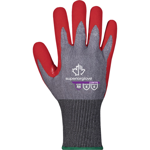 Waterproof Cut-Resistant Gloves, Size 7, 18 Gauge, Foam Nitrile Coated, TenActiv Shell, ASTM ANSI Level A6 Kelford