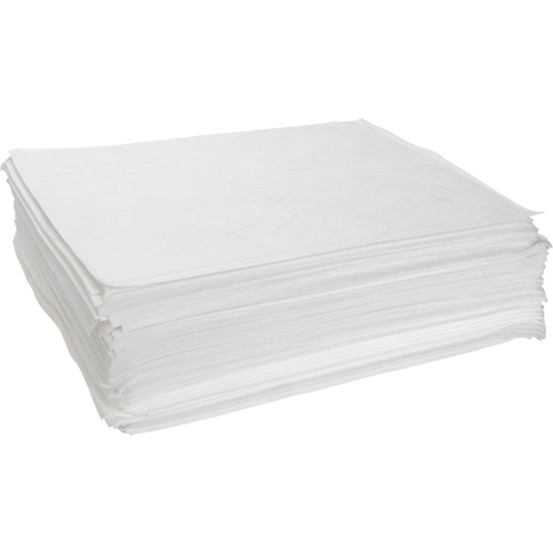 Feuilles absorbantes souffl&eacute;es, Huile seulement, 15" x 19", 10 gal. d'absorption Kelford