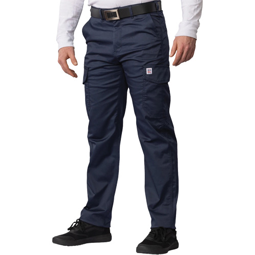 Pantalon cargo Big Flex, Poly-coton/Spandex, Bleu marin, Taille 48, Entrejambe 30 Kelford