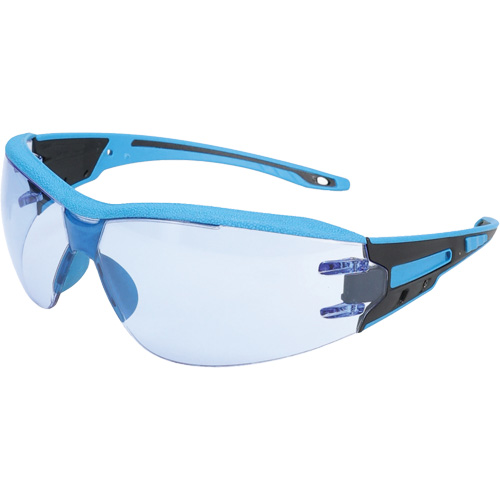 Lunettes de s&eacute;curit&eacute; sans monture Captain d&eacute;tectables par d&eacute;tecteur de m&eacute;taux, Lentille Bleu p&acirc;le, Antibu&eacute;e/Anti-&eacute;gratignures, ANSI Z87+/R&eacute;pond ou surpasse la norme CSA Z94.3 Kelford