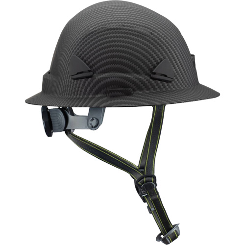 Casque Fibre Metal de style escalade avec bordure compl&egrave;te, R&eacute;pond aux normes CSA type 2, Suspension Rochet, Non ventil&eacute; Kelford